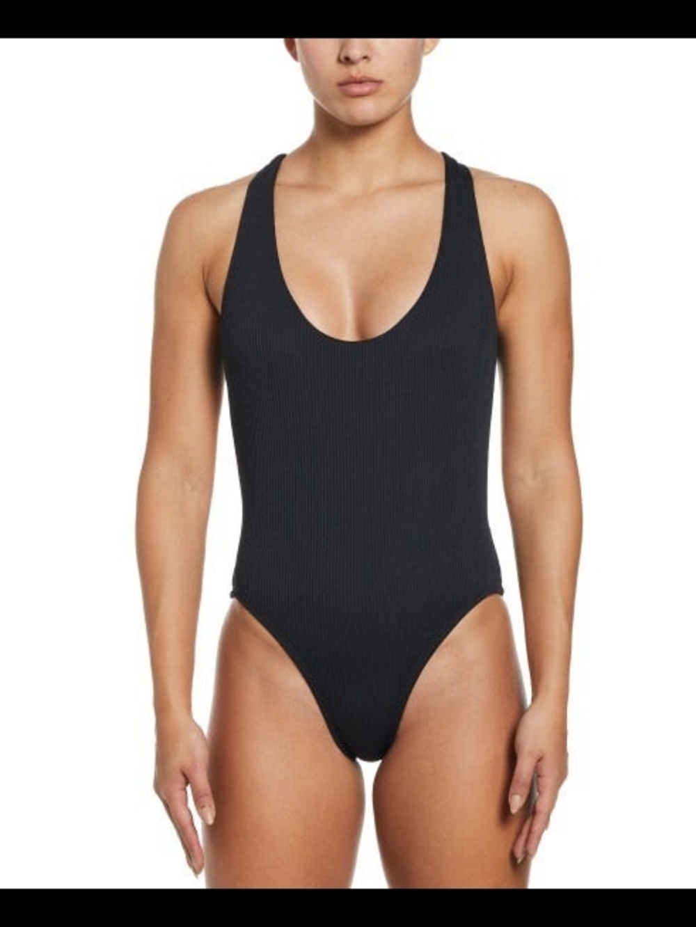 Nike Black One-piece Swimsuit Cross Back Size M - Picture 6 of 15